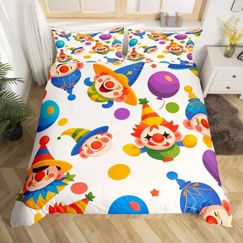 Miniatura 14 de Erosebridal Juego de funda de edredón de animales del bosque, tamaño individual, oso marrón, para niños y niñas, para dormitorio, funda de edredón