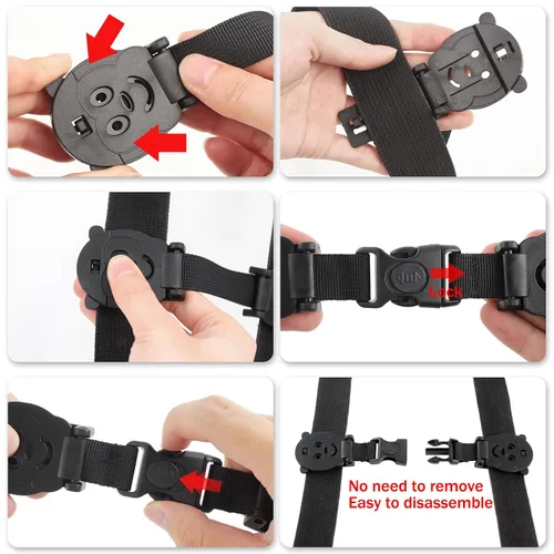 Miniatura 3 de Arnés Antiescape para Bebé con Clip de Pecho con Hebilla, Previene que los Niños/Pequeños Saquen sus Brazos de Sillas Altas/Cochecitos/Riendas
