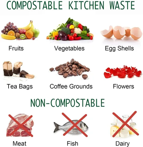 Miniatura 8 de Contenedor de compost para encimera de cocina, LALASTAR - Contenedor pequeño de compost de metal para cocina interior sellado con tapa