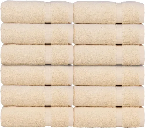 Miniatura 25 de Luxury Hotel & Spa Collection - Toalla ecológica de 100% algodón turco de 27 x 54 pulgadas (27 x 54 onzas), de secado rápido, para baño, borde