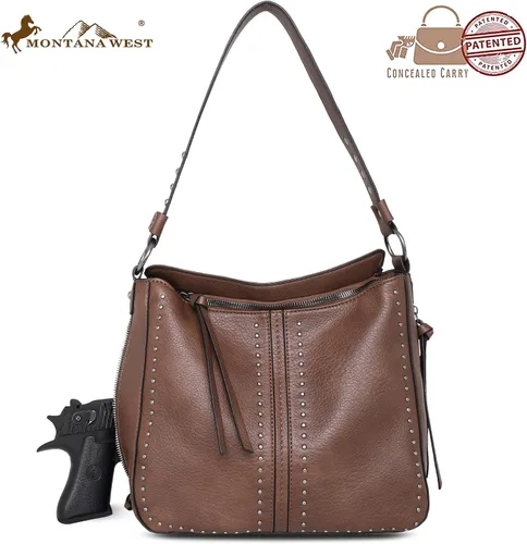 Miniatura 3 de Montana West - Bolsos de mano para mujeres aptos para porte oculto de arma. Bolsos de cuero tipo bandolera. Juego de tres piezas.