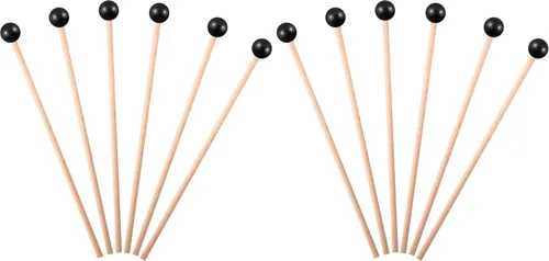 Miniatura 9 de Luomorgo 2 piezas de mazos para glockenspiel, mazos de xilófono de campana de goma, mazos de percusión, mazos de 7.7 pulgadas para palo de campana