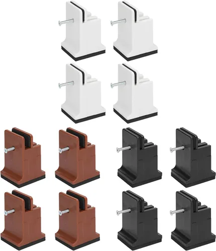 Miniatura 9 de Srliya 4 elevadores de mesa para cama, elevadores de muebles ajustables con abrazadera de tornillo, elevadores de muebles resistentes para sofá