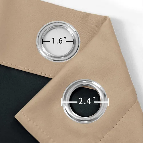 Miniatura 5 de LEMOMO Cortinas 100% opacas de 38 x 63 pulgadas, 2 paneles de oscurecimiento con aislamiento térmico para dormitorio
