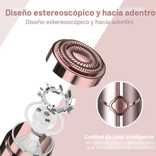 Miniatura 7 de Depilación facial para mujeres, removedor de vello facial eléctrico sin dolor recargable para cara, labios, barbilla con 2 cabezales de repuesto