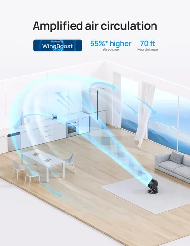 Miniatura 7 de Dreo Ventilador de torre inteligente, control de voz WiFi, compatible con Alexa/Google y ventiladores para el dormitorio del hogar, ventilador