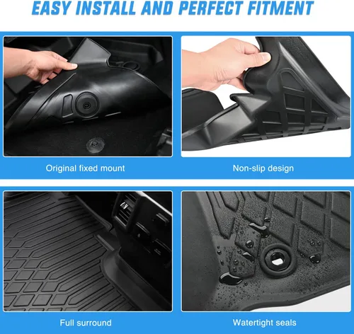 Miniatura 4 de Nilight Alfombrillas TPE para Ford F250 F350 F450 Super Duty Crew Cab 1999 2000 2001 2002 2003 2004 2005 2006 2007 ajuste personalizado para todo