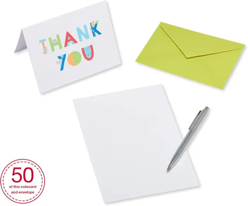 Miniatura 3 de American Greetings Tarjetas de agradecimiento con sobres, iconos de bebé (50 unidades)