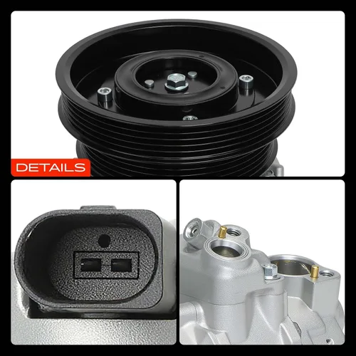 Miniatura 9 de A-Premium Compresor de aire acondicionado con embrague compatible con Volkswagen Jetta 2005-2014, Passat 2012-2014, Golf Beetle Cabrio R32 Rabbit