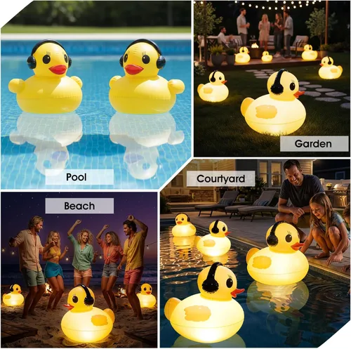 Miniatura 8 de Luces solares flotantes para piscina, luces de piscina impermeables de 16 pulgadas que flotan, accesorios de piscina LED iluminados, luz de piscina