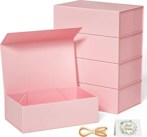 Miniatura 21 de RYDDOY Caja de Regalo Negra, 9.5x6x3'' Cajas de Regalo para Regalos con Tapas Cierre Magnético Rectangular Plegable para Caja de Propuesta