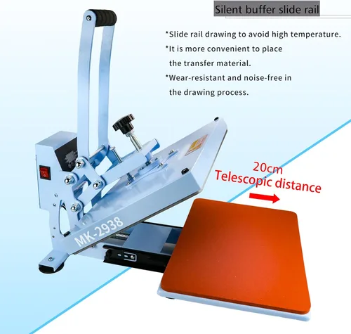 Miniatura 4 de Máquina de prensa de calor de 15.2 x 11.6 pulgadas, máquina de prensa de calor para camisetas con cajón deslizante para panel de control digital