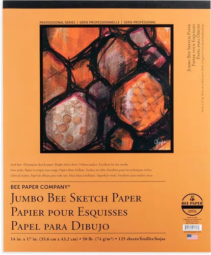 Miniatura 6 de Bee Paper - Bloc de papel de boceto de abeja jumbo de 11 x 14 pulgadas, 125 hojas