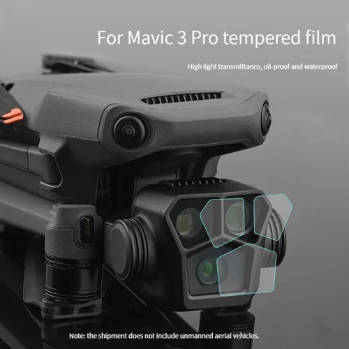 Miniatura 3 de Juego de 2 protectores de pantalla de lente para DJI Mavic 3 Pro Drone 9H de dureza de vidrio templado, accesorio de película protectora