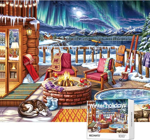 Miniatura 20 de Rompecabezas para adultos, 1000 piezas Rompecabezas Paraíso Animal, Pintura de Dibujos Animados Rompecabezas Desafiantes para Noches