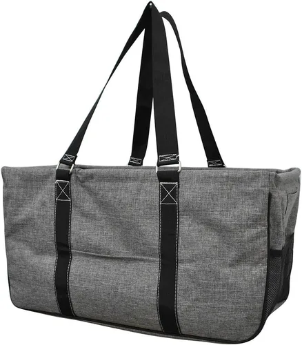 Miniatura 37 de NGIL Bolsa de comestibles reutilizable extra grande plegable de gran tamaño para comestibles, almacenamiento, picnic, playa, Flecha-negro