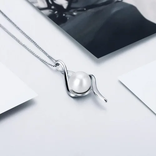 Miniatura 5 de Colgantes trenzados para joyería de perlas de plata esterlina, diseño colgante de montaje para joyería de moda, Metal, Circonita Cúbica