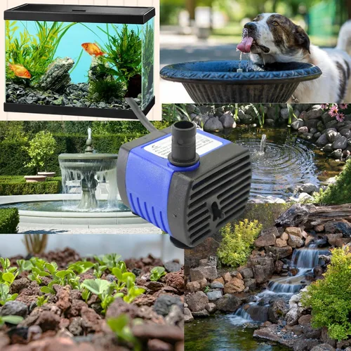 Miniatura 7 de Conquerall CHA-220 240L/H 60GPH AC 110V Bomba sumergible 3W Mini bomba de agua ultra silenciosa de 1.64 pies de altura para tanques de peces
