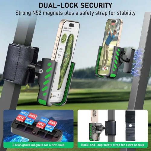 Miniatura 2 de Soporte magnético para carrito de golf de 360°, accesorios para carrito de golf, regalo para hombres y mujeres, se adapta a EZGO Club Car Yamaha, 8
