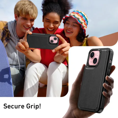Miniatura 7 de FUNMIKO Funda tipo cartera para iPhone 13 con tarjetero, bloqueo RFID, protección de grado militar y obras de arte impresas con rayos UV, cierre