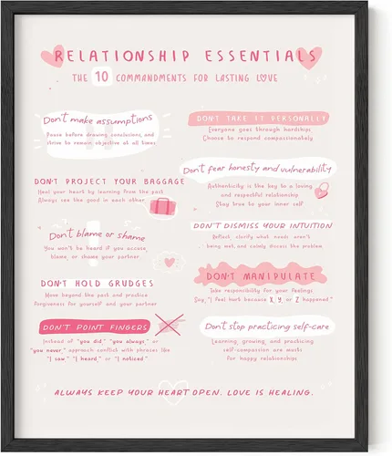 Miniatura 22 de Haus and Hues Lasting Relationships - Póster artístico inspirador para mujeres, citas de autoterapia, artículos esenciales de relación