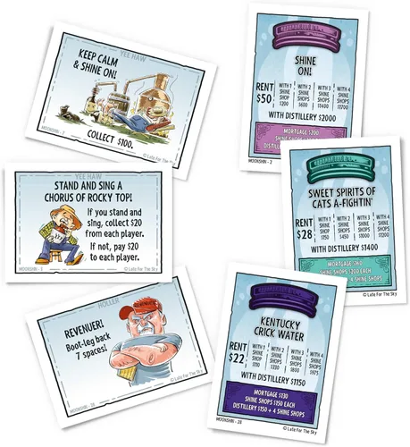 Miniatura 3 de Late for The Sky Moonshine-OPOLY - Juego de mesa para adultos, juego de comercio de propiedades para fiestas, 2-6 jugadores, tema de bebida Opoly