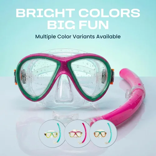 Miniatura 4 de Hawaii Divers Guppy Kids Snorkel Combo - Mask and Snorkel Set Ages 4+, Swimming Goggles Tempered Glass Lens, Snorkel mask Quick-Release Buckle