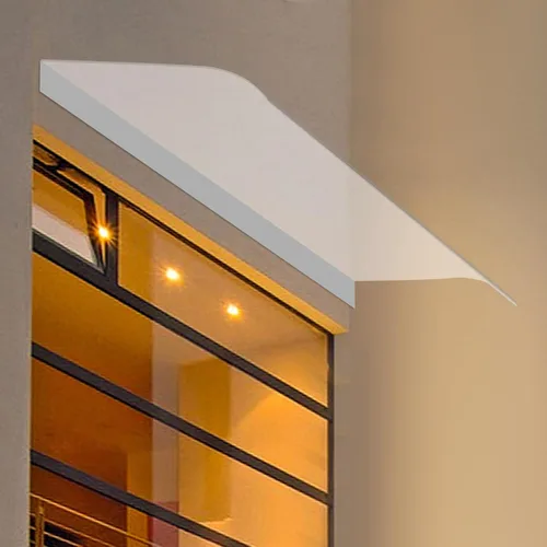 Miniatura 2 de Toldo para puerta de casa, entrada de 39.4 x 19.7 pulgadas, ventana transparente para nieve, refugio de lluvia, porche, patio, puerta delantera