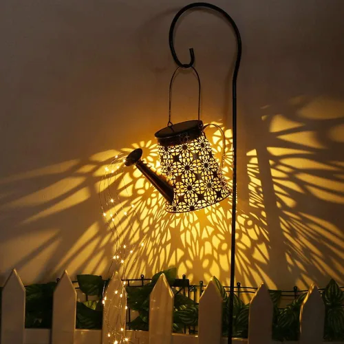 Miniatura 9 de B-Best Luces Solares para Exteriores Decoraciones de Jardín, Luz de Paisaje en Forma de Regadera Farol Colgante Grande, Decoración de Patio Exterior