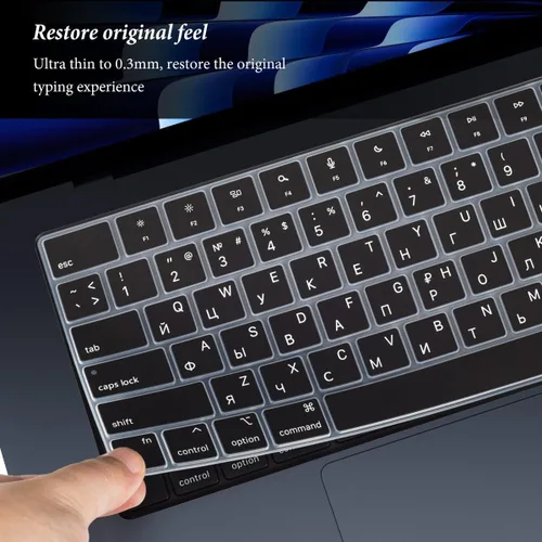 Miniatura 6 de Funda de teclado en idioma ruso para MacBook Air de 15.3 pulgadas A3448 A2941 A3114 A3241/MacBook Air de 13.6 pulgadas A3449 A3113 A2681 A3240