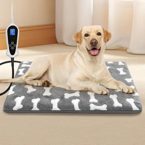Miniatura 13 de Bestio Almohadilla térmica grande para perros, cama térmica para perros de 34 x 21 pulgadas con calor constante y modos automáticos, almohadilla