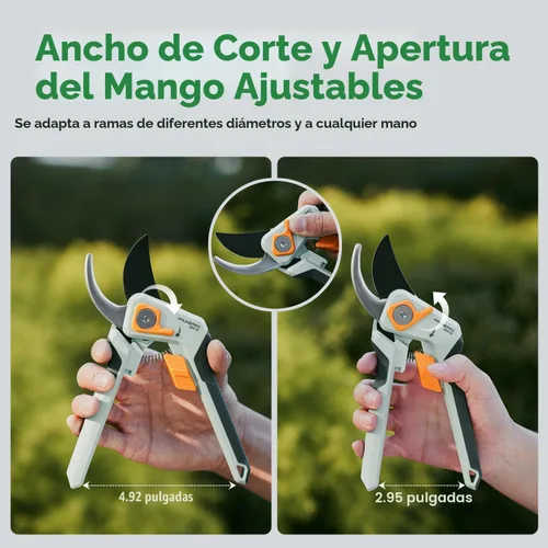 Miniatura 6 de PrunePro Tijeras de Podar para Jardinería Podadora Manual Profesional de Bypass Hasta 1 Pulgada de Capacidad de Corte Hoja de Acero Inoxidable
