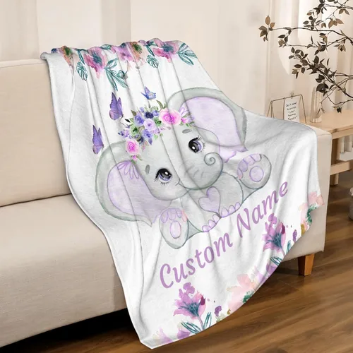 Miniatura 15 de La manta de elefantes es súper suave y cálida, la manta de franela ligera es para uso en todas las estaciones, una gran opción para regalos de 40 x