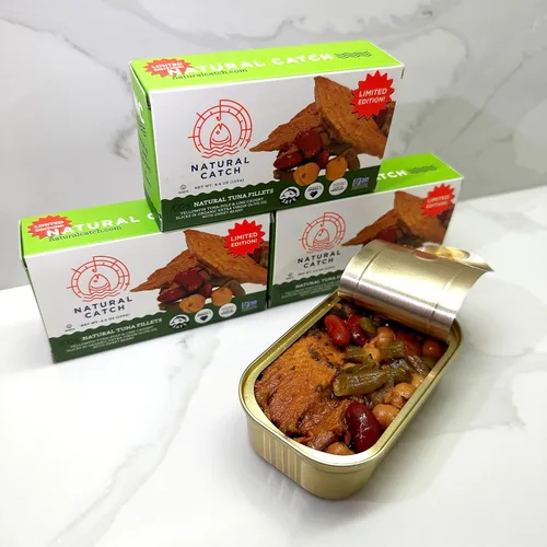 Miniatura 2 de Natural Catch Filetes de frijoles dulces de atún, cortados a mano, atrapados con caña y línea, 130 calorías, sin gluten, paleo, aptos para dieta