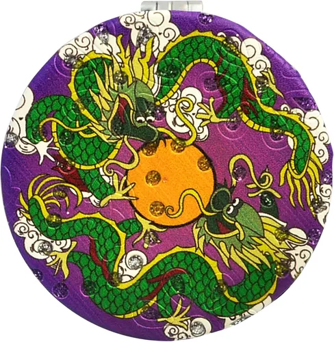 Espejo lateral doble Feng Shui Lucky Mirror Dragones dobles