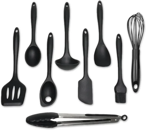Miniatura 11 de Juego de 5 utensilios de cocina Chef Craft, de silicón, de color azul, Juego de 7 piezas, Amarillo