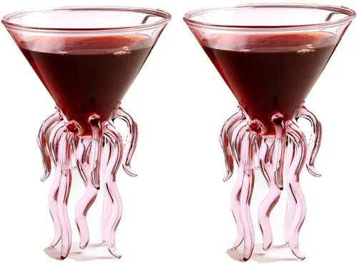 Miniatura 9 de GAOGAO Vaso de Martini de Pulpo Herramientas de Vaso de Bar de Cóctel Creativo (2 Transparentes)