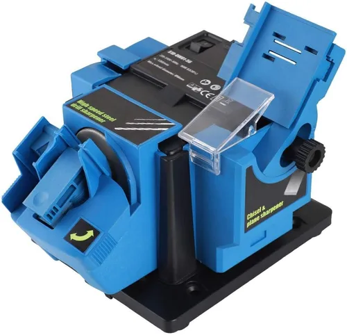 Afilador de tijeras eléctrico, multifuncional para el hogar, herramienta de afilador eléctrico para tijeras, cuchillos, brocas, ángulo ajustable,