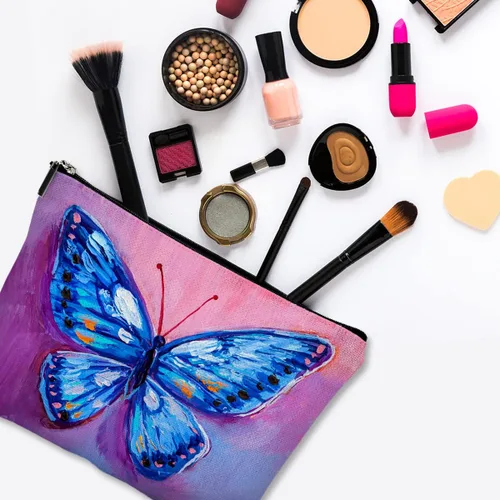 Miniatura 3 de Bolsas de cosméticos para mujer, bonita bolsa de maquillaje para monedero, bolsa de aseo de viaje, bolsa divertida con cremallera, Bolsas de Bolsas