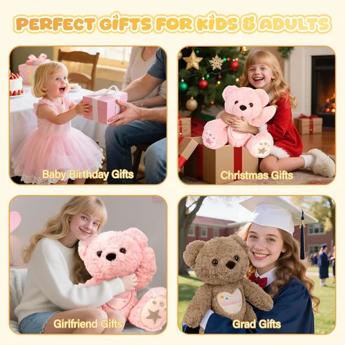 Miniatura 7 de Oso de Peluche Personalizado con Nombre Bordado, Oso de Peluche Personalizado para Bebé, Osos de Peluche para Niños y Adultos de 1+ Año de Edad