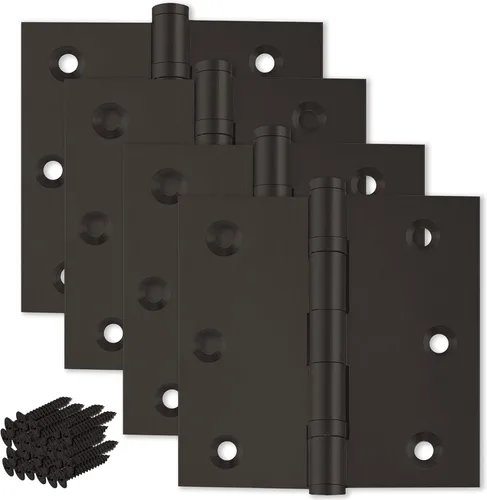Miniatura 19 de Solid Brass Door Hinge Heavy Duty Ball Bearing 3.5 x 3.5 Inch - Set of 2 Hinges (Antique Brass)