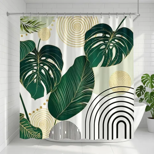 Miniatura 9 de Cortina de ducha de mariposas Dreamrflove, 1 unidad de cortinas de ducha de mariposas para baño, cortina de ducha floral de mariposas verde, cortina