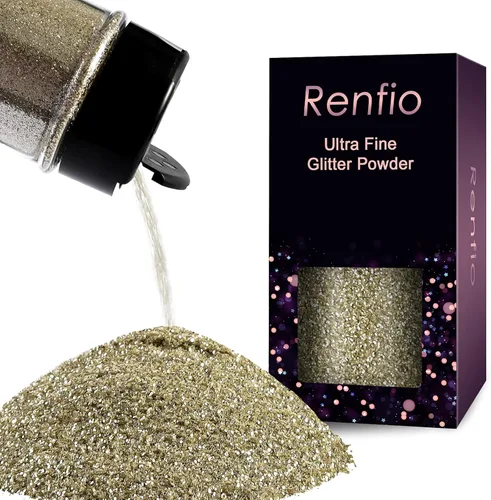 Miniatura 43 de Renfio Polvo de purpurina ultra fina de ópalo con purpurina metálica de 1.75 onzas (1.76 oz), copos de PET para manualidades, lentejuelas de 1/128