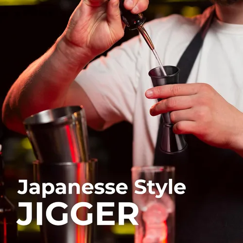 Miniatura 6 de Zulay - Jigger de cóctel de estilo japonés de alta calidad, 2 onzas, 1 onza, doble gatillo de bartending - Acero inoxidable 304 con medidas grabadas
