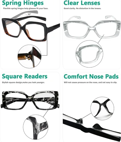 Miniatura 5 de Eyekepper Paquete de 4 lentes de lectura para mujer - Lectores para mujer