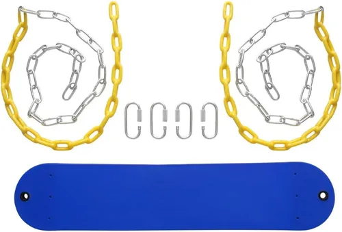 Miniatura 3 de Ochine Juego de columpio resistente con cadena de 60 pulgadas con revestimiento de plástico para patio de recreo, accesorios de columpios, ganchos