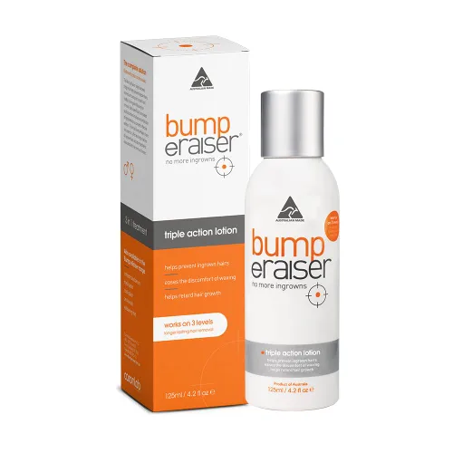 Bump eRaiser Loción calmante de triple acción para el tratamiento del cabello encarnado, protuberancias de afeitar y quemaduras de maquinilla de