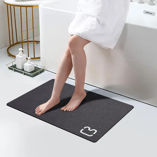 Miniatura 44 de RUERYA Tierra de Diatomeas Alfombras de Baño 23.6 x 15.7 pulgadas, Secado Rápido Súper Absorbente Base de Goma Antideslizante Alfombra de Baño