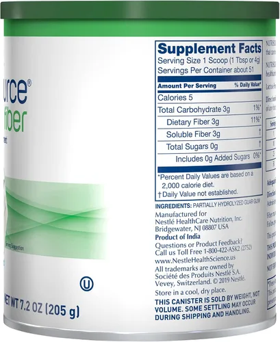 Miniatura 5 de NutriSource Suplementos nutricionales de fibra dietética de fibra, sin sabor, 7.2 onzas (paquete de 4)