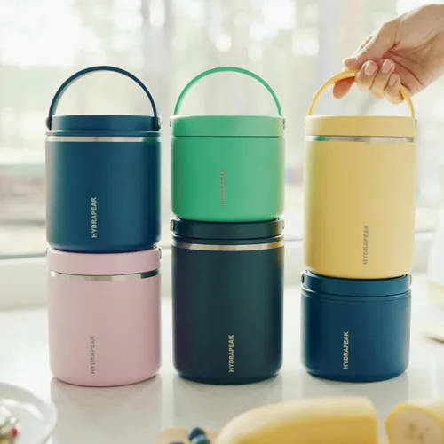 Miniatura 9 de Hydrapeak Tarro de comida de acero inoxidable con aislamiento al vacío de 25 onzas para comida caliente y fría, recipiente de boca ancha a prueba